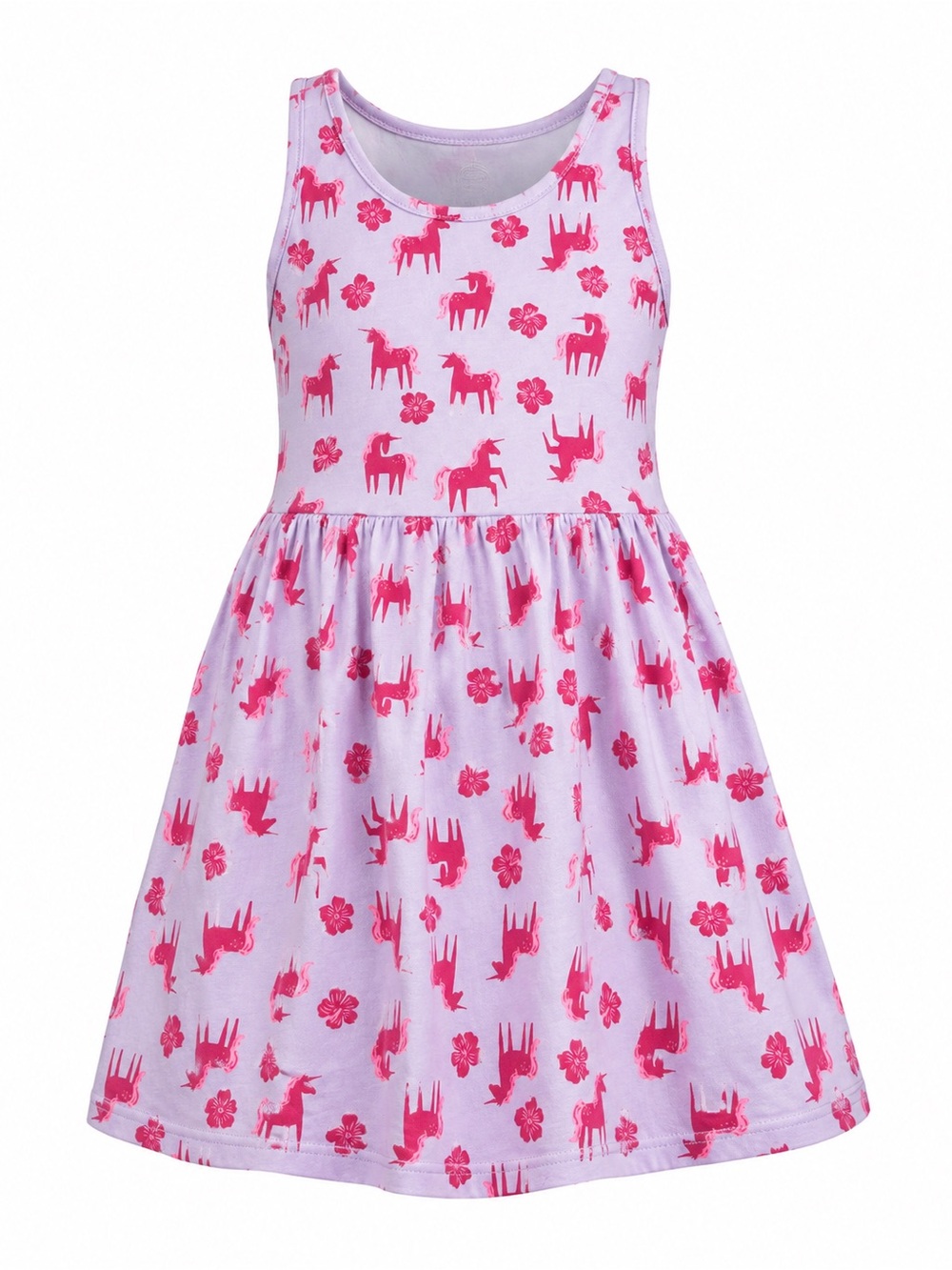 wonder nation Pink and Hot Pink Unicorn Print Tank Dress